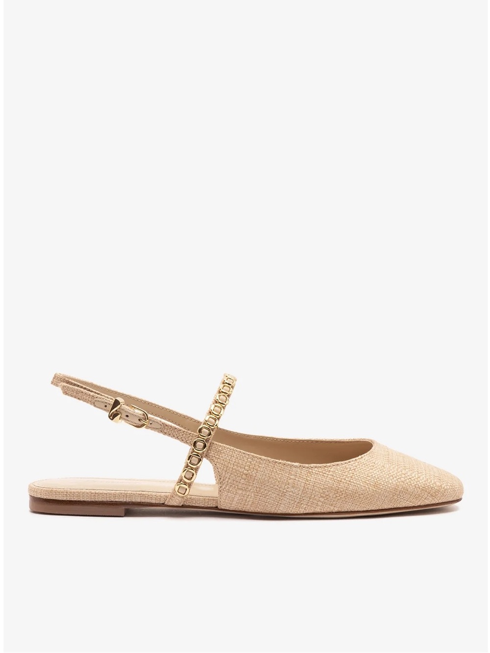 Larroude Georgina Milanina Ballet Flat in Raffia